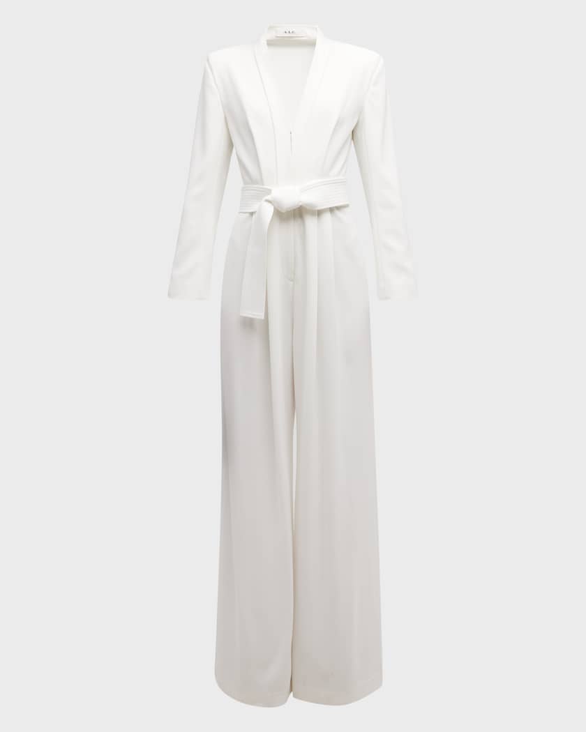 Neiman marcus white jumpsuit hotsell