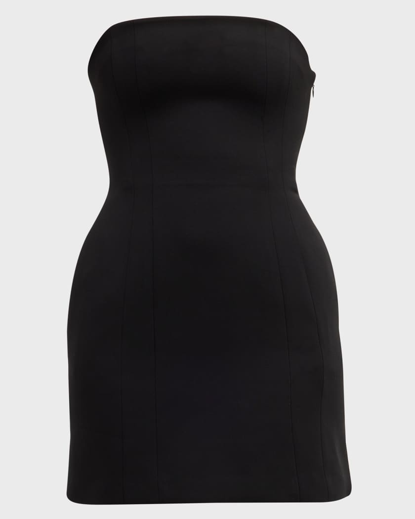 Strapless black mini dress sale