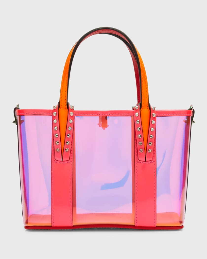 pink transparent tote bag