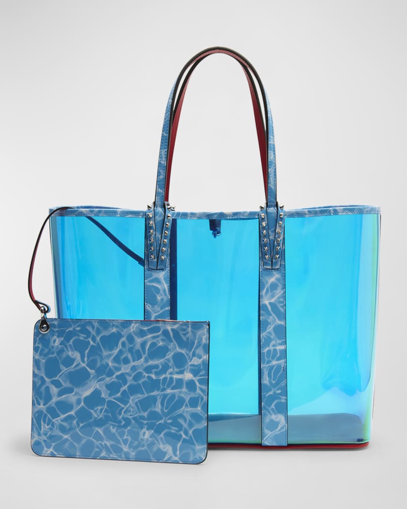 Large Tote Bag Blue Leather Louis