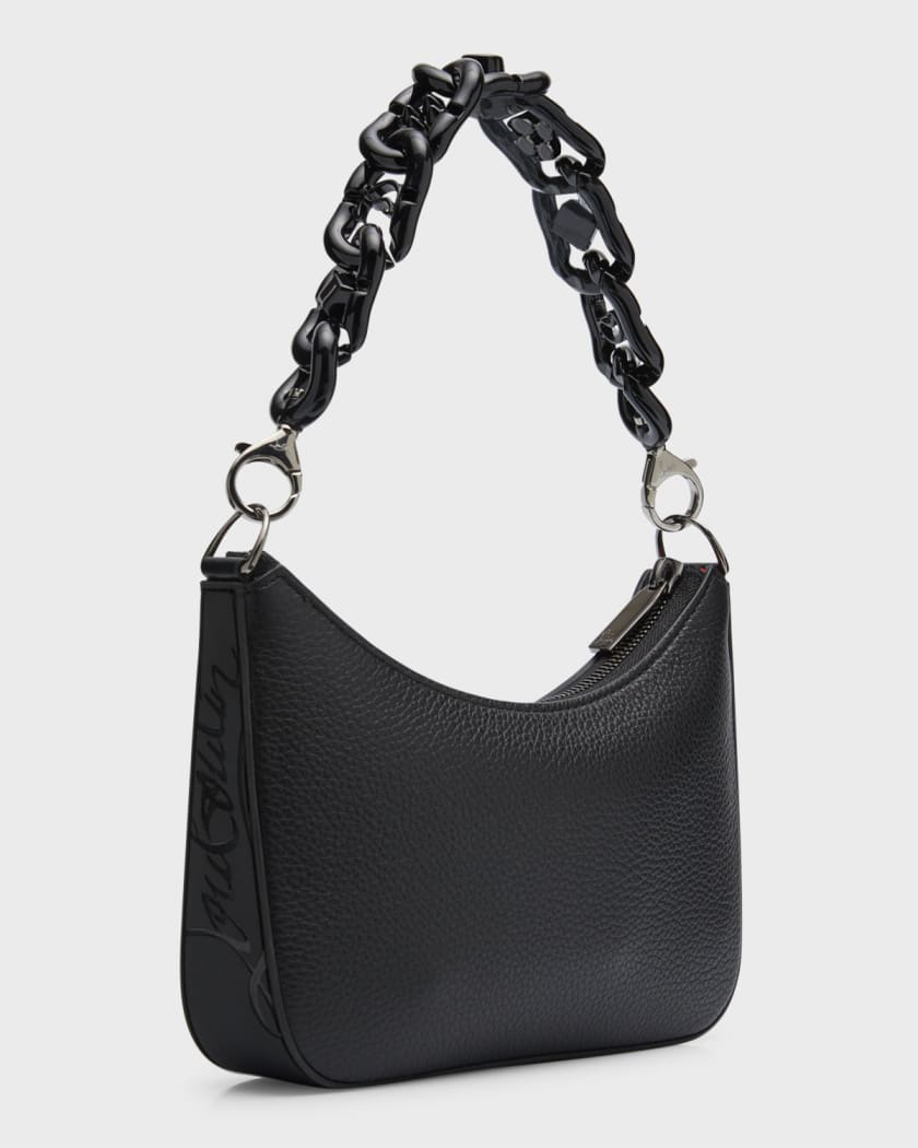 Loubila Chain Mini Leather Shoulder Bag in White - Christian Louboutin
