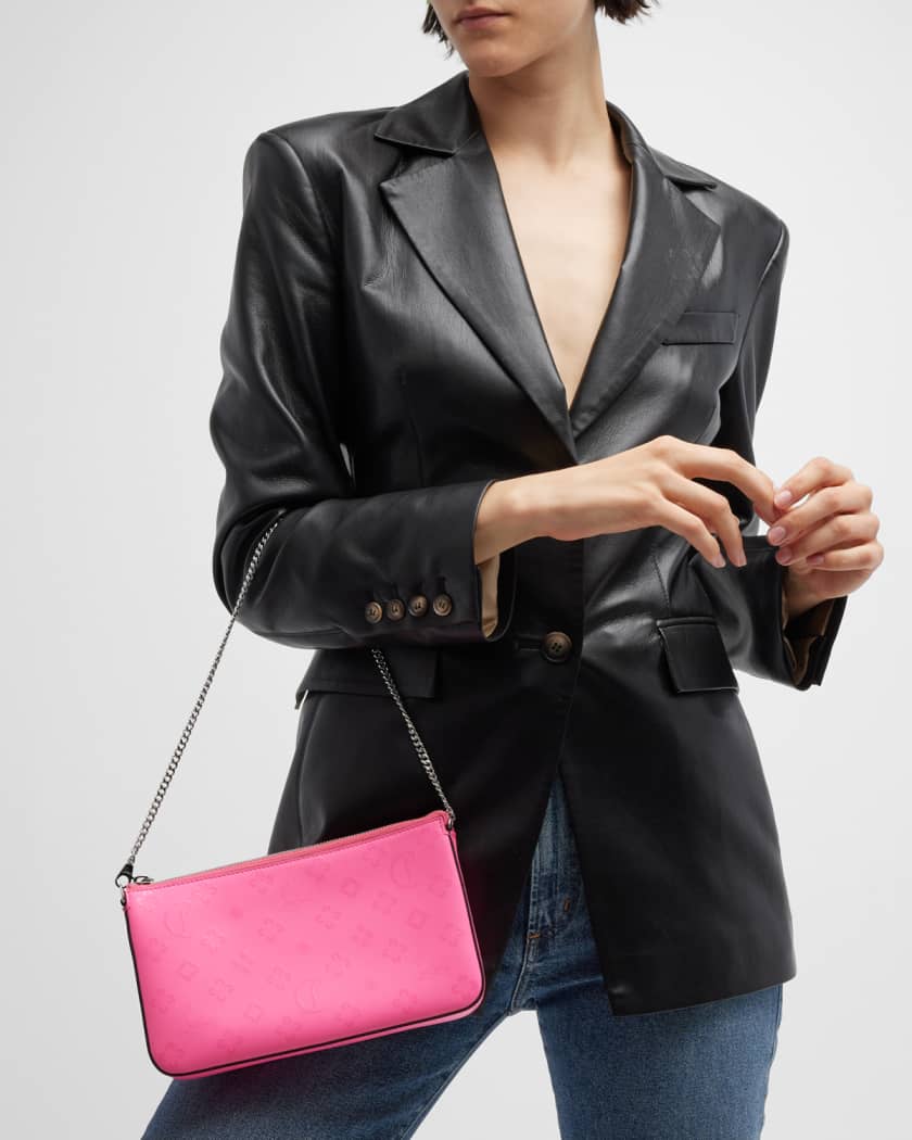 Loubila Chain Mini Leather Shoulder Bag in Pink - Christian