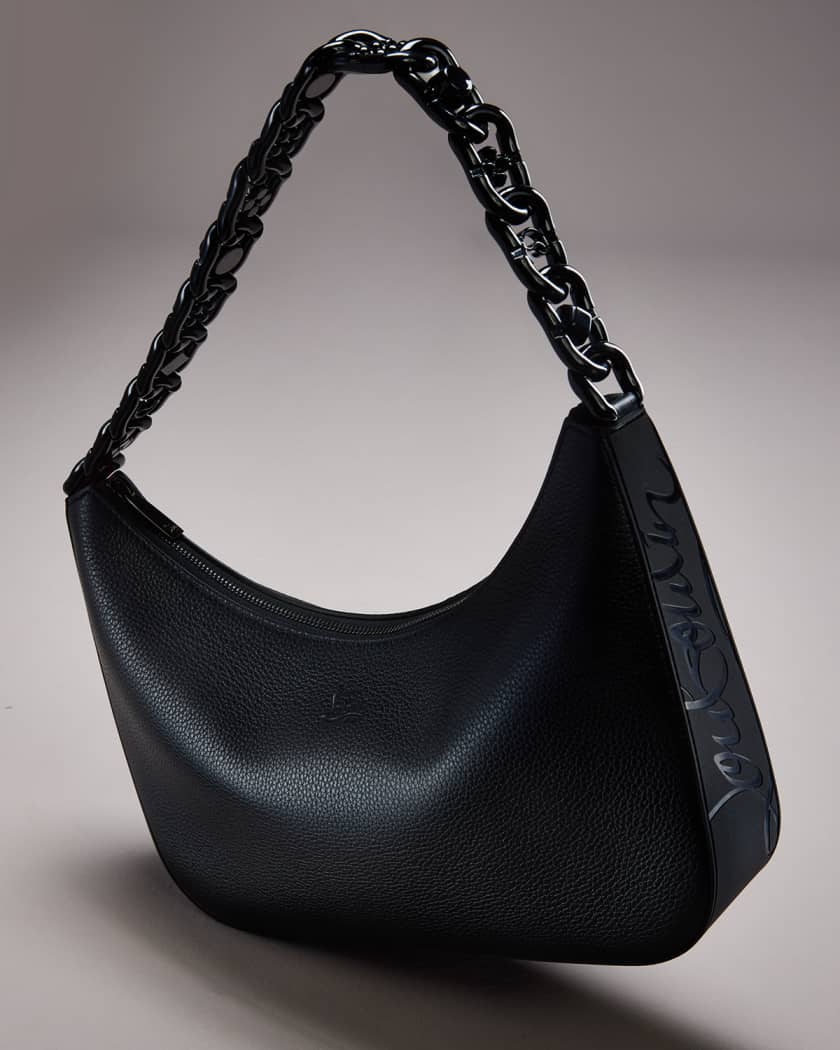 CHRISTIAN LOUBOUTIN Loubila chain-embellished leather shoulder bag