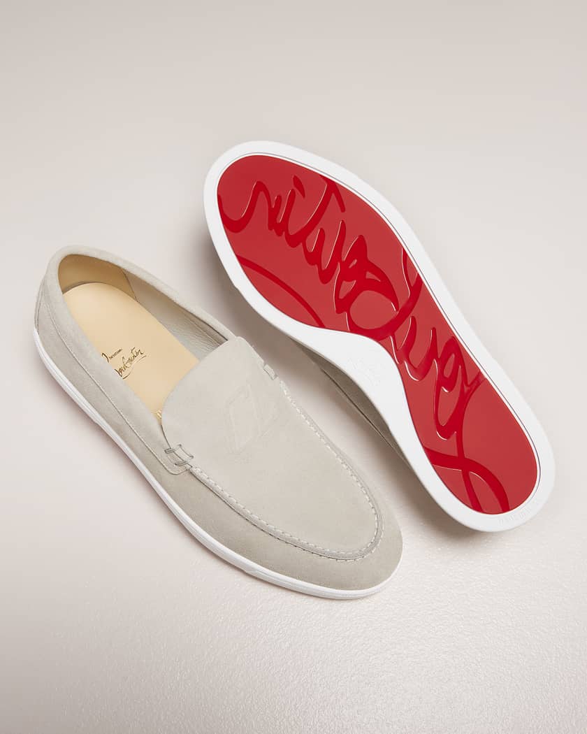 Christian Louboutin Men's Varsiboat Red Sole Leather Boat Shoes