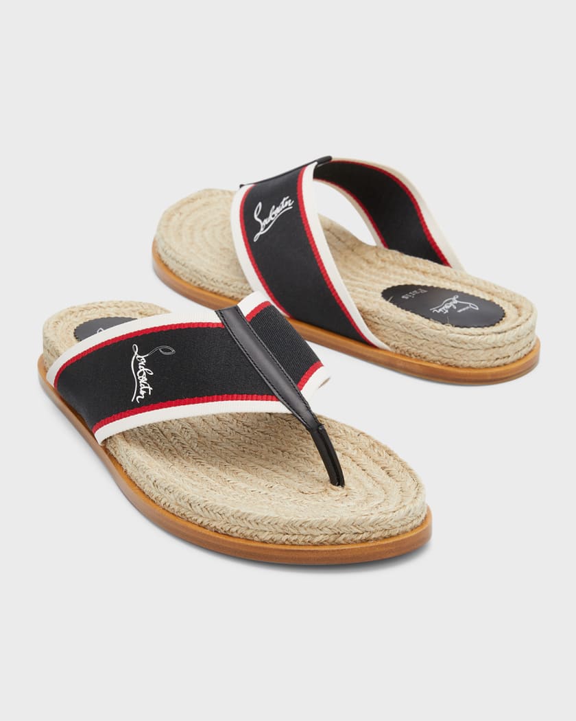 Christian Louboutin Men's Abubizz Slide Sandals - Bergdorf Goodman