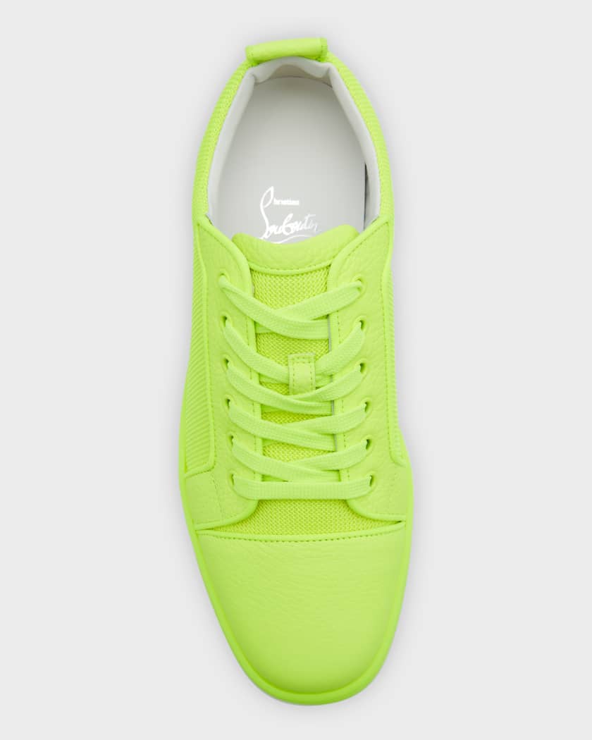 Lime green red bottom shoes hotsell
