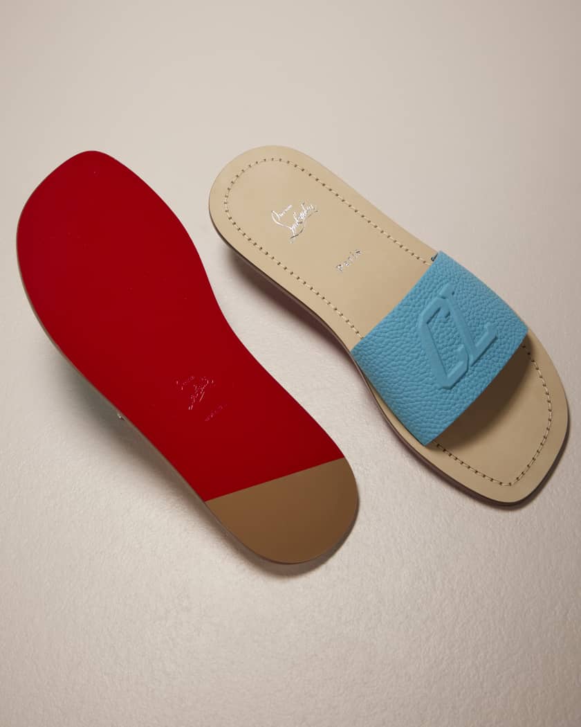 Men's Varsicool Red Sole Leather Slide Sandals