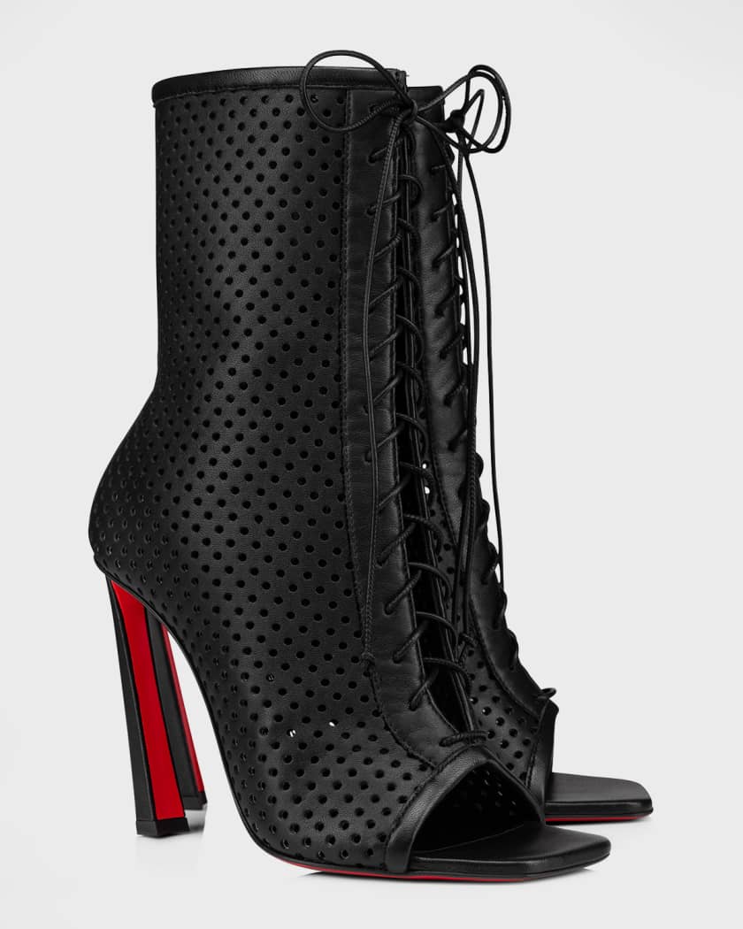Christian louboutin top lace up booties