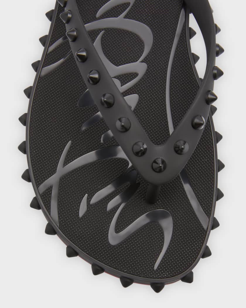 Loubi spikes deals flip flops