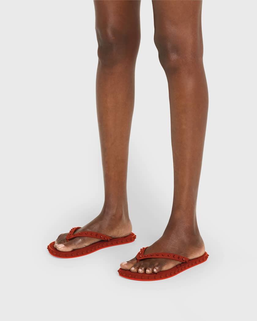 Loubi Donna Spike Red Sole Flip Flops