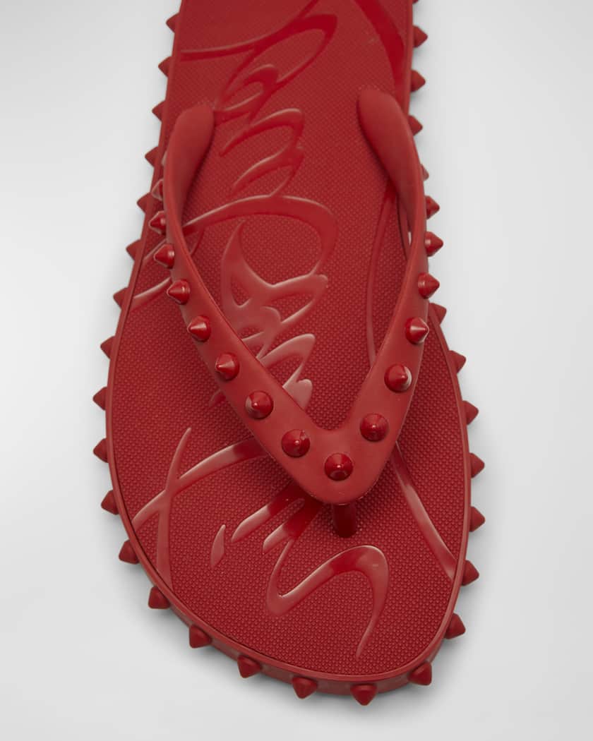 Loubi Donna Spike Red Sole Flip Flops