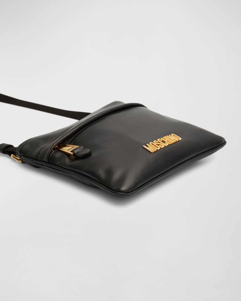 Moschino logo cheap leather crossbody bag