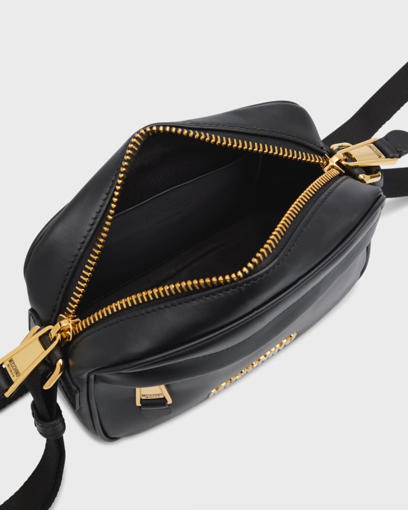 Moschino Men s Leather Crossbody Bag Neiman Marcus