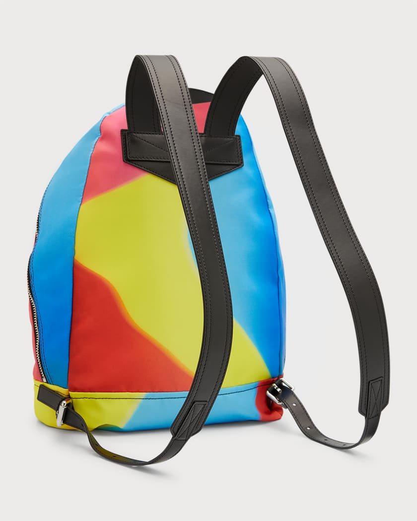 Moschino Men s Projection Print Nylon Multi Zip Backpack Neiman