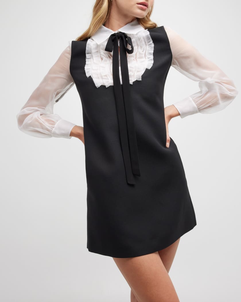 Valentino Garavani Monogram Print Zip-Up Mini Dress