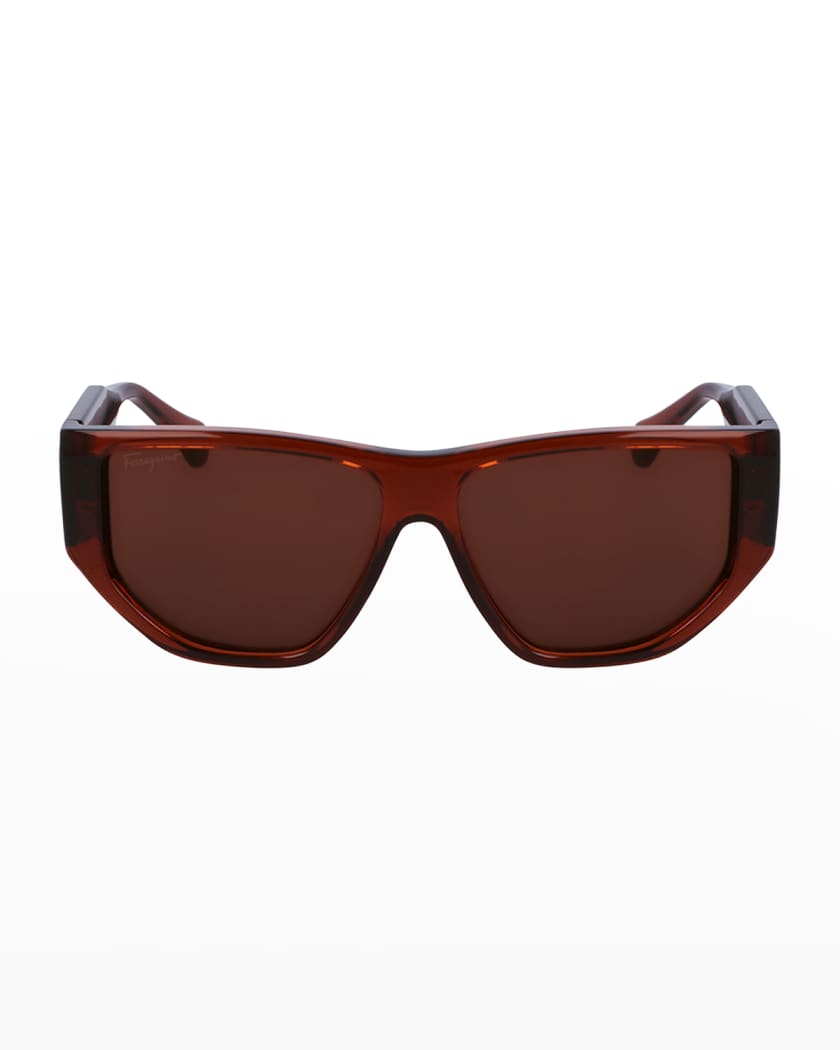 Monochrome Rectangle Plastic Sunglasses