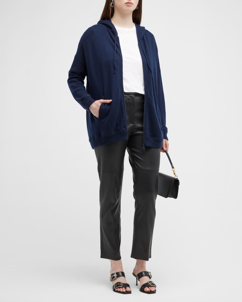 Plus Size Cashmere Zip Front Hoodie Neiman Marcus