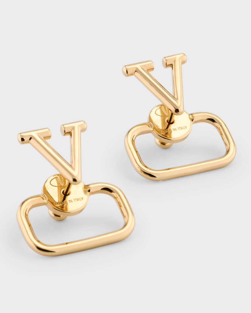  Small Gold Vlogo Signature Earrings