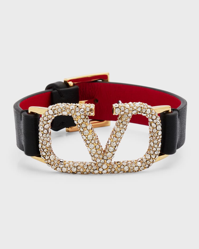 Valentino Garavani Men's Vlogo Signature Calfskin Bracelet
