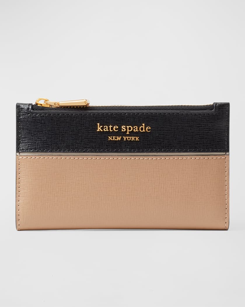 kate spade new york small bifold bicolor leather wallet | Neiman Marcus