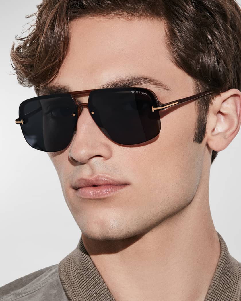 Tom ford best sale half rim sunglasses