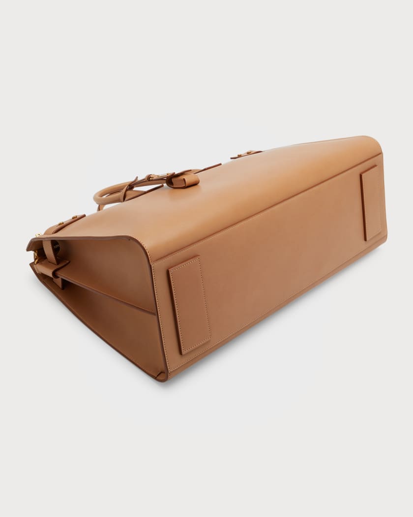 Saint Laurent Sac De Jour Thin Large Leather Bag in Brown for Men