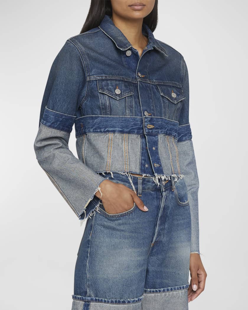 Deconstructed Denim Sports Jacket