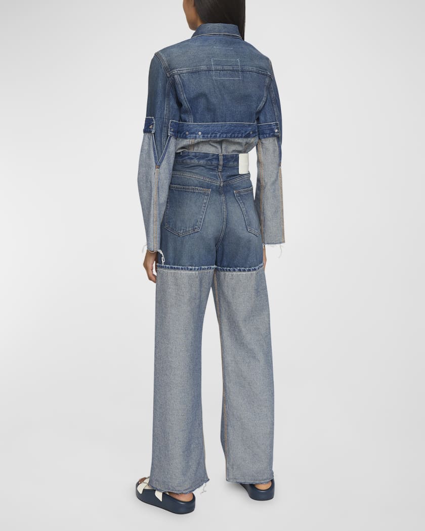 MM6 Maison Margiela Deconstructed Loose Straight Jeans | Neiman Marcus