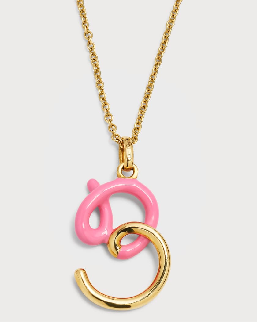 Enamel Letter Necklace