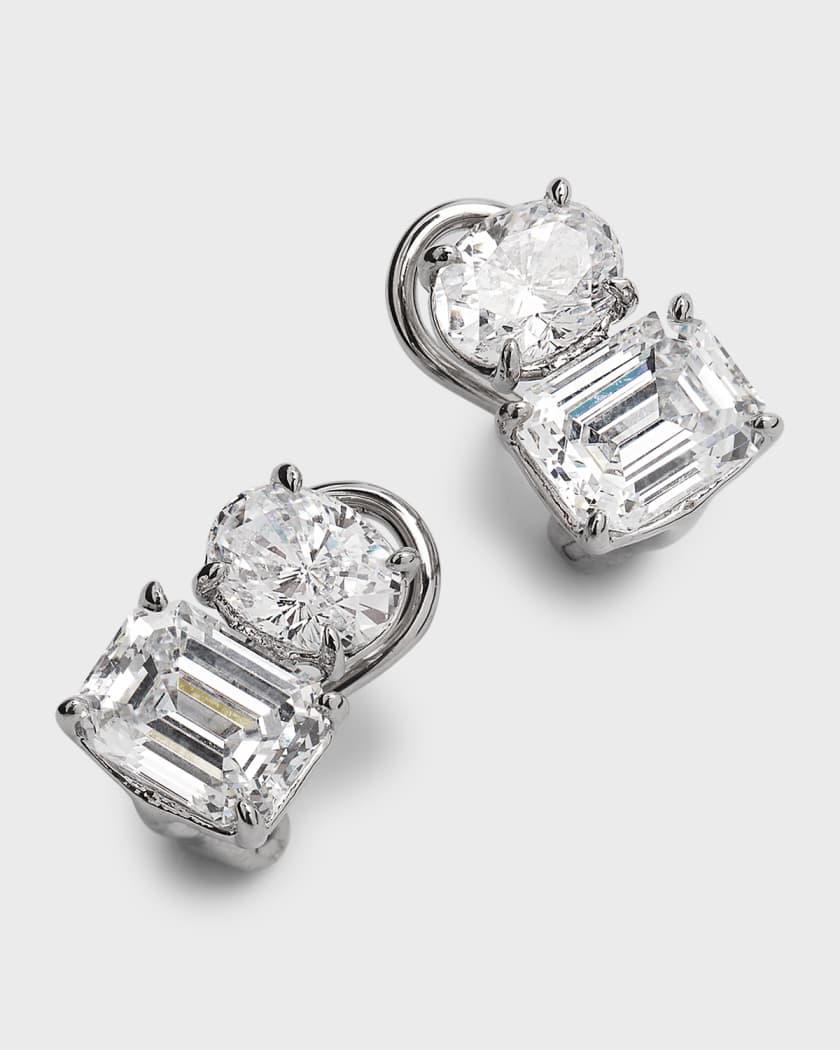 Cubic zirconia discount emerald cut earrings
