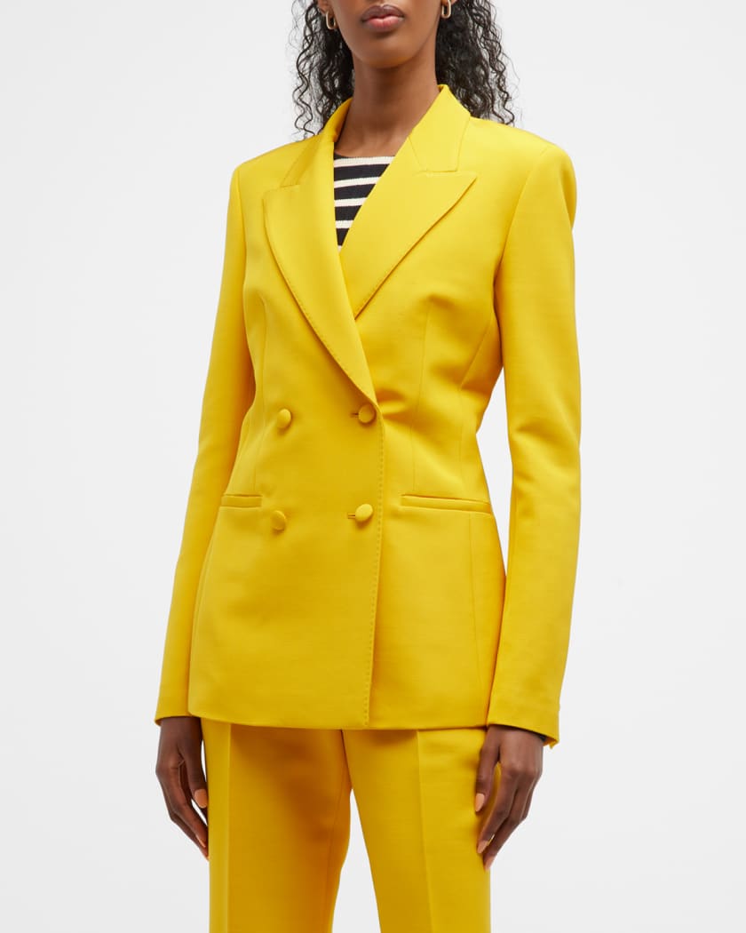 Double Breasted Blazers and Straight Flare Pants Suit