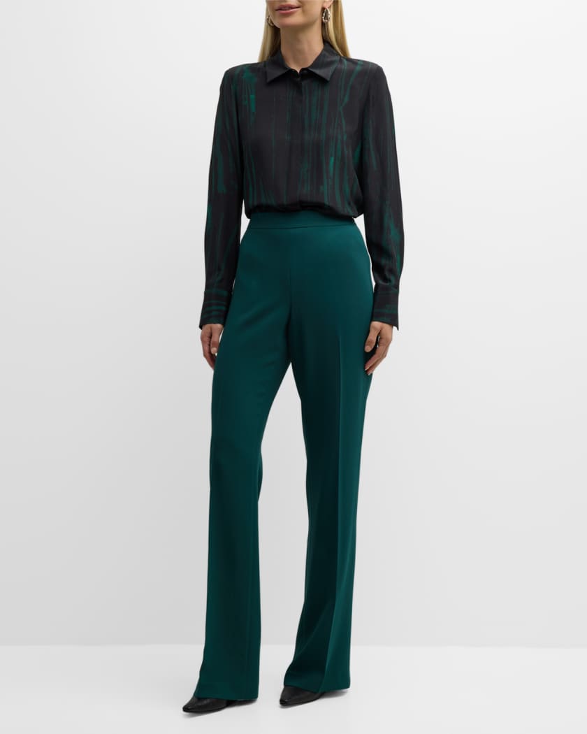 Lafayette 148 New York Suede Zip Cuff Slim Leg Pants Portobello, $1,198, Neiman Marcus