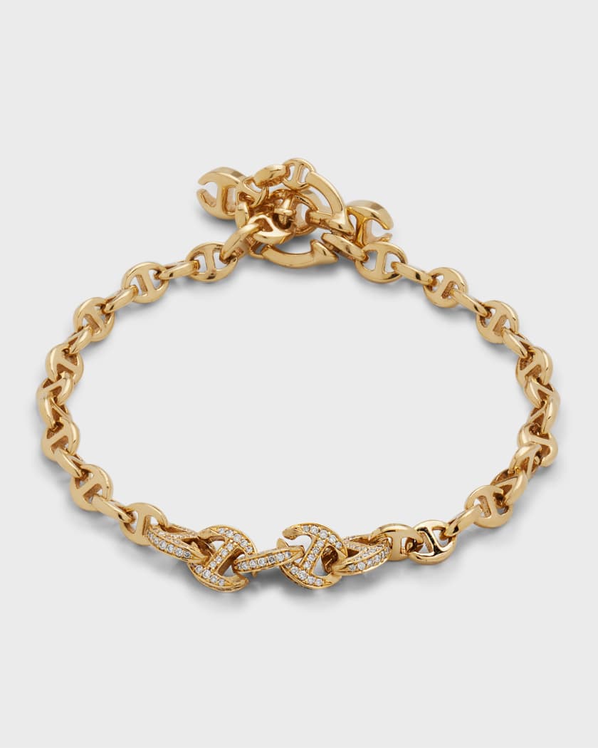 Hoorsenbuhs Five Diamond Pave Open-Link Bracelet, 3mm | Neiman Marcus