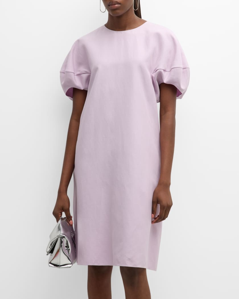 Puff Sleeve Shift Dress