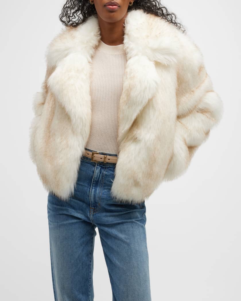 Stand Studio Samara Faux Fur Short Jacket | Neiman Marcus