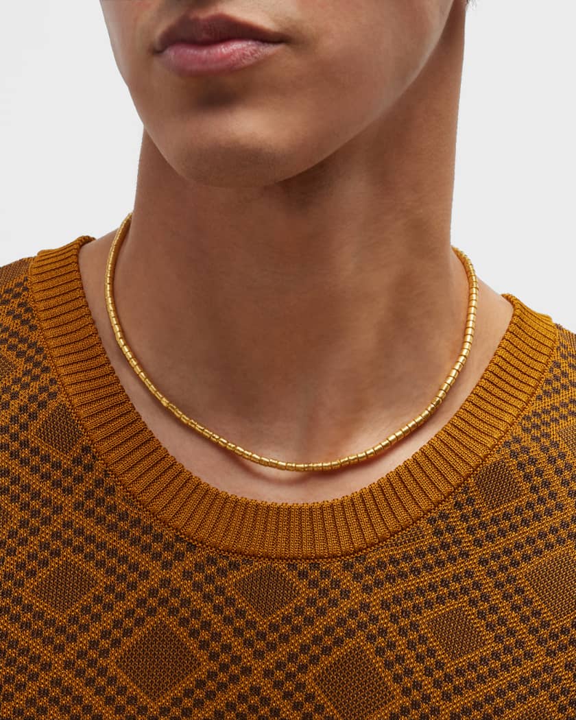 Gurhan Men s 24K Yellow Gold Beaded Necklace 20