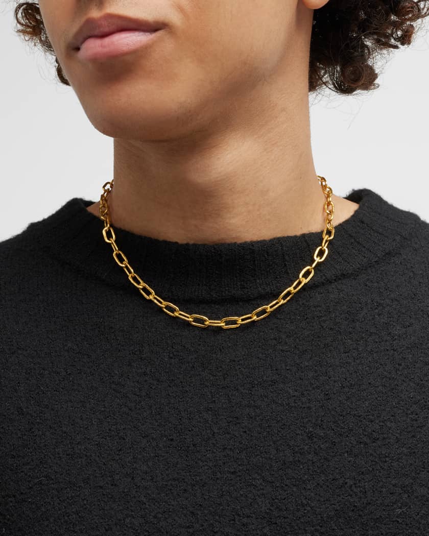 Gold necklace mens 24k deals