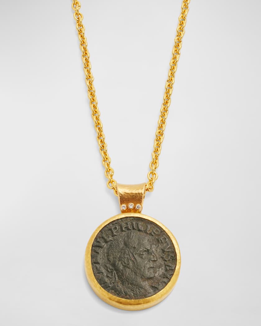 24 karat gold coin necklace outlet