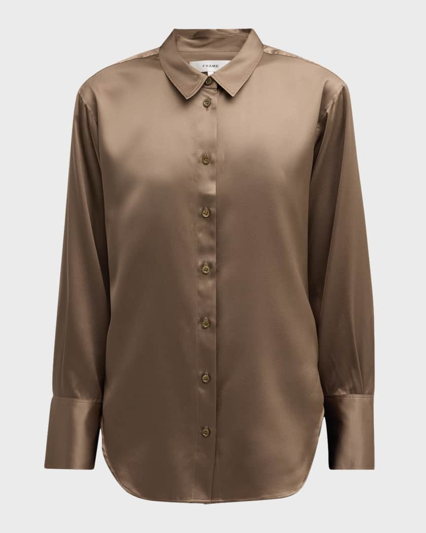 Argo Buttoned Long Sleeve Silk Shirt