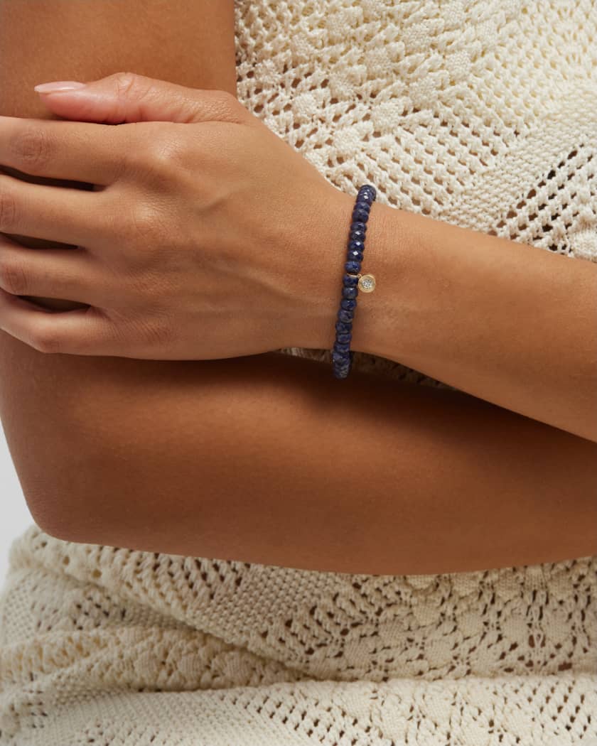 Blue sapphire shop bead bracelet