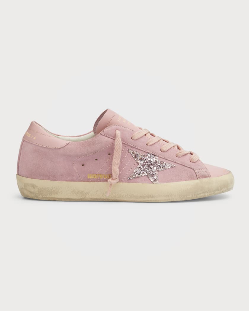 Superstar Suede Glitter Low-Top Sneakers