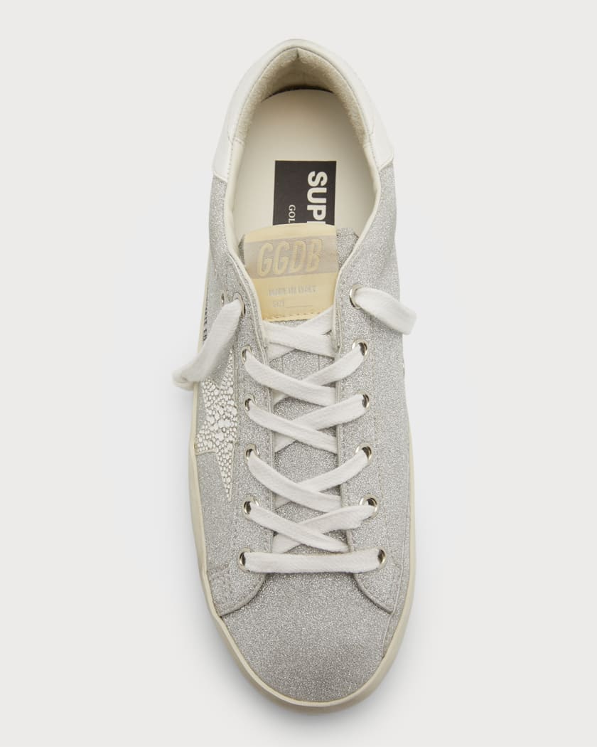 Golden Goose Superstar Glitter Crystal Low Top Sneakers Neiman