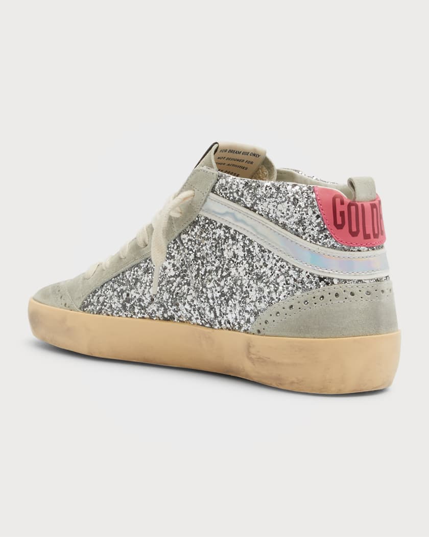 Golden goose mid best sale star pink glitter