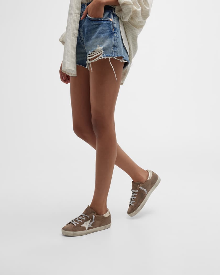 Golden Goose Superstar Mixed Leather Low-Top Sneakers | Neiman Marcus