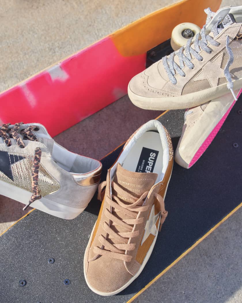Midstar Mixed Media Wing Tip Sneakers