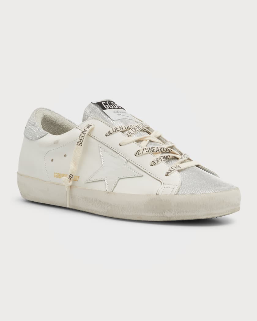 Golden Goose Superstar Metallic Leather Low Top Sneakers Neiman