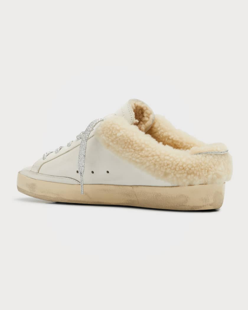 Sabot Leather Glitter Star Slide Sneakers