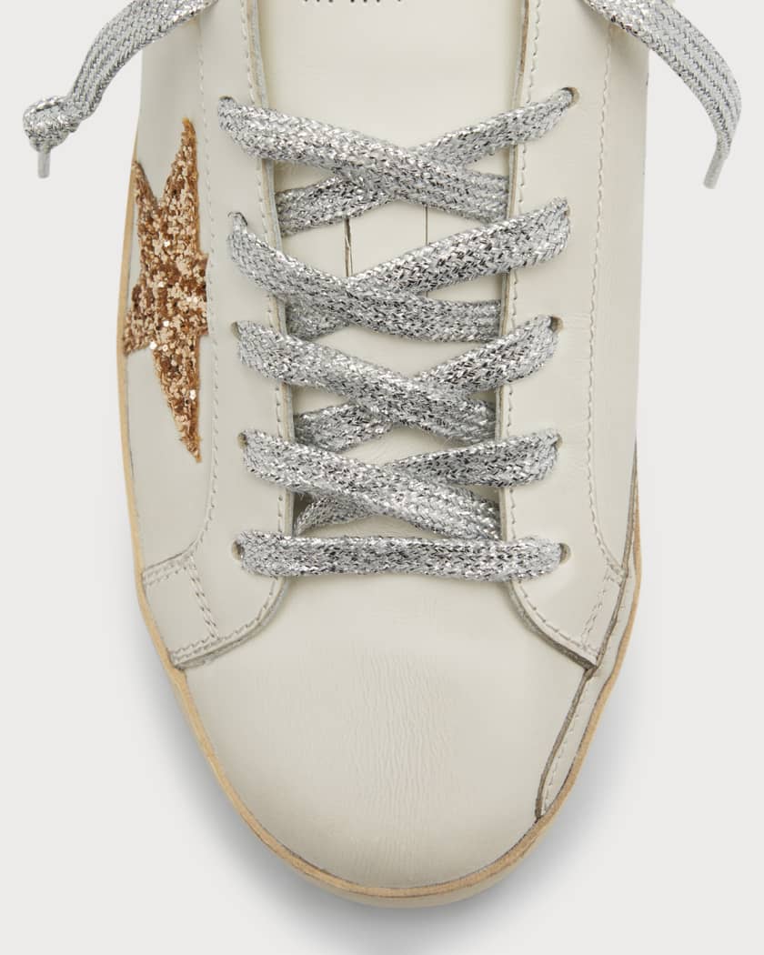Sabot Leather Glitter Star Slide Sneakers