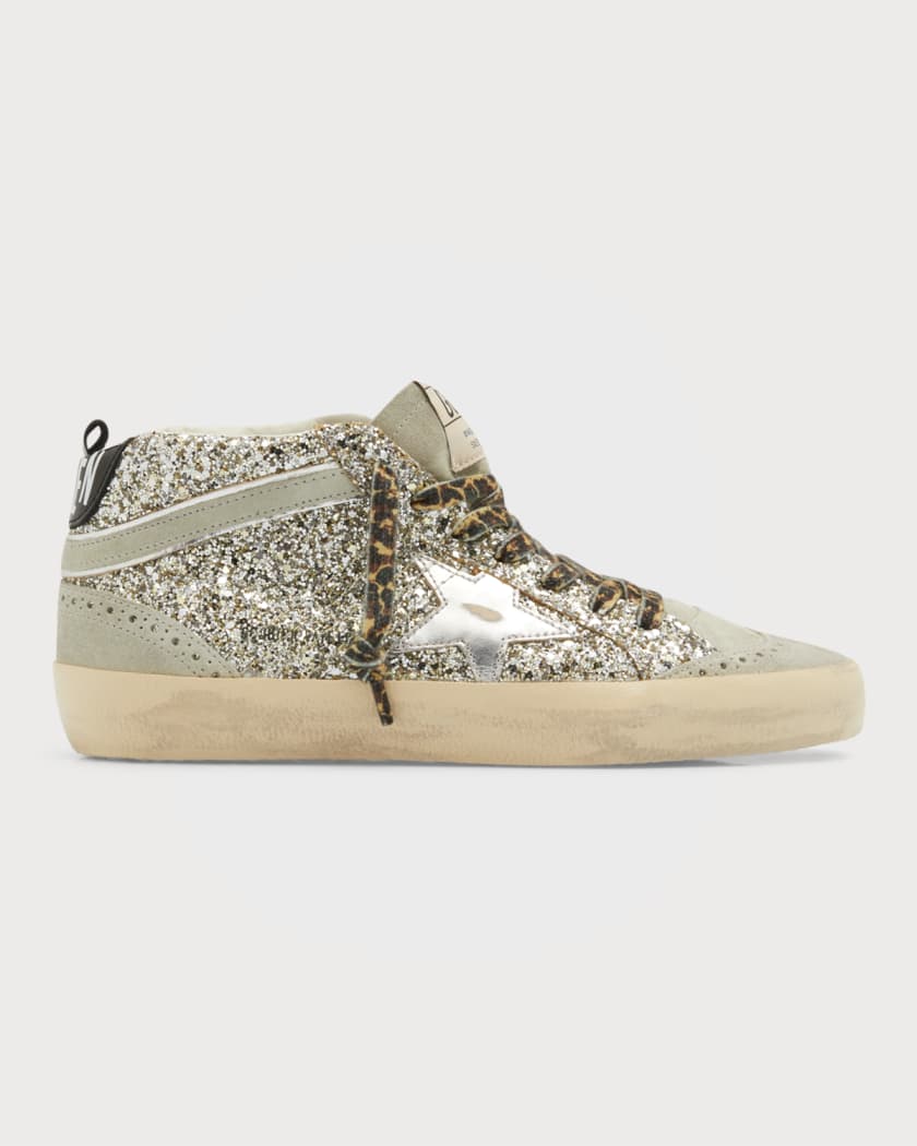 Mid Star Glitter Leo Wing-Tip Sneakers