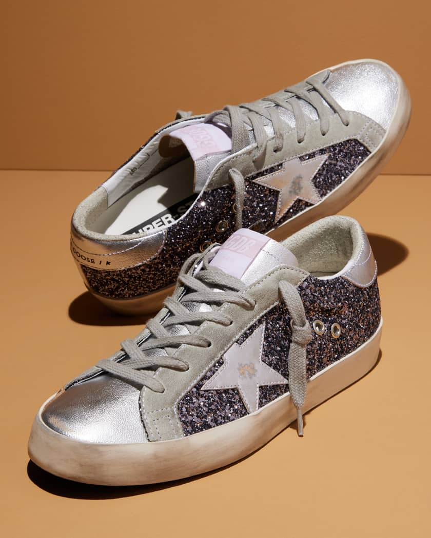 Low-Top Glitter Sneakers